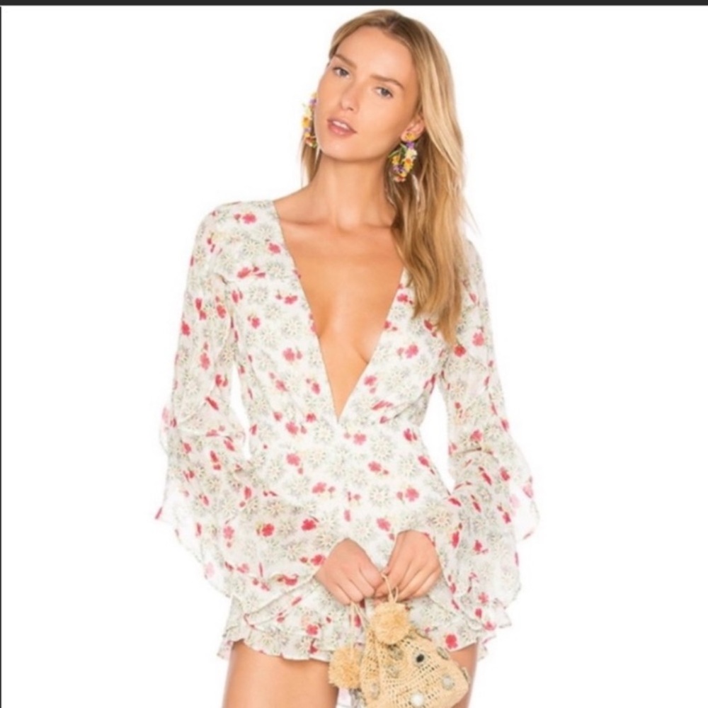 MAJORELLE Floral Print Romper L